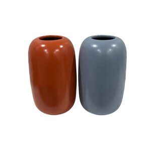 Room Essentials - Blue & Terracotta Ceramic Pill Decorative Modern Minimalist Va